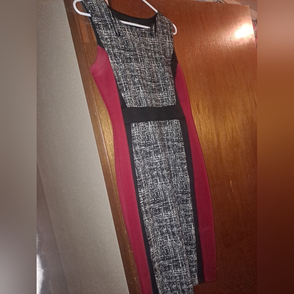Red and black dress
